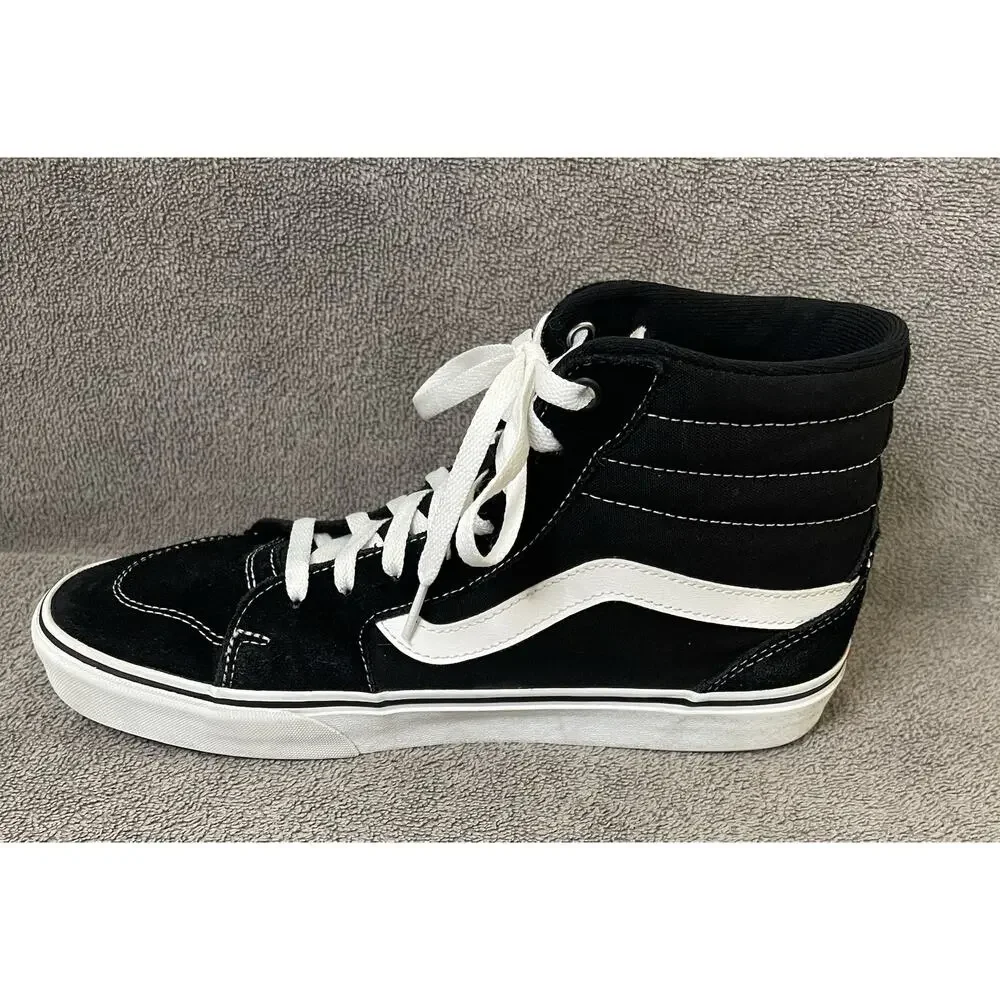 Size 9.5 - Vans Sk8- High Black White